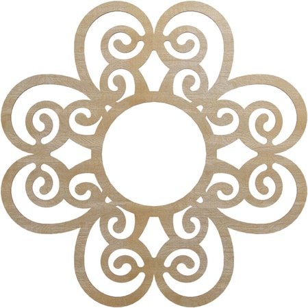 Ekena Millwork Cohen Wood Fretwork Pierced Ceiling Medallion, Birch, 26"OD x 8 7/8"ID x 1/4"T CMWP26X26X0250COBI